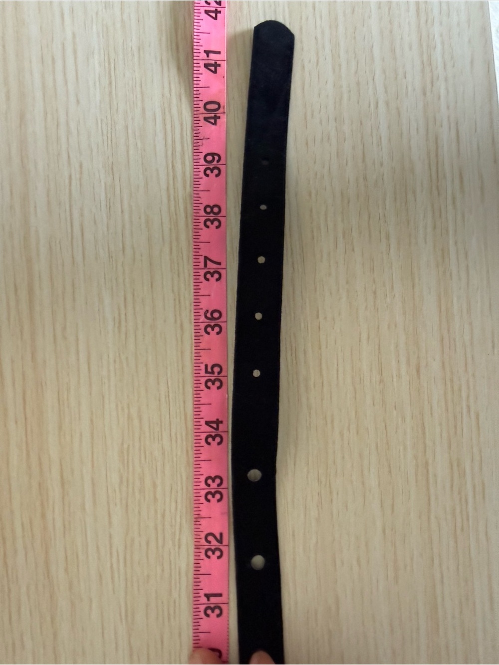 Y2K Black Velvet Skinny Belt | Silver Buckle | High Waist - Picture 5 of 5